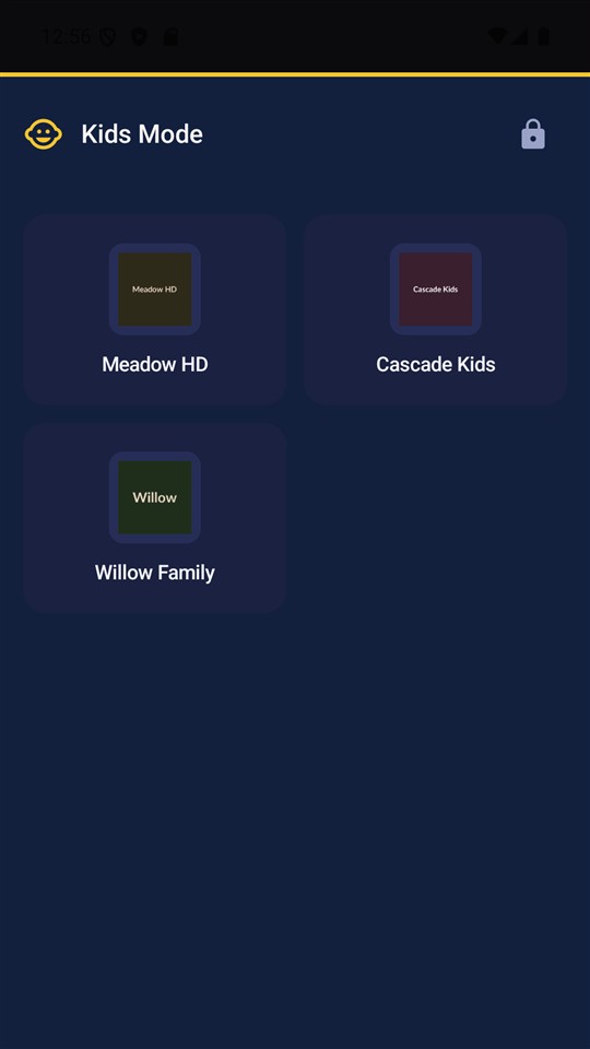 KayCast Kids Mode PIN-locked screen